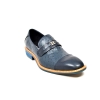 British Collection "Dolche" Navy Ostrich Leather