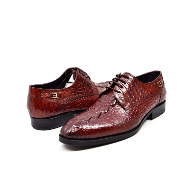 British Collection "Elegance" Bordeaux Croc Leather