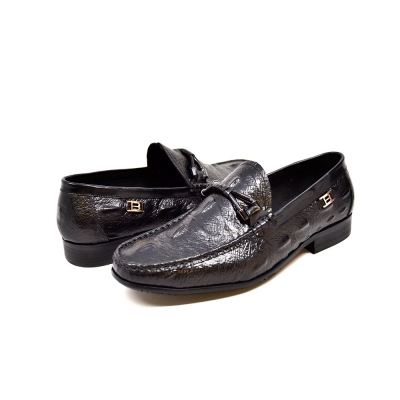 British Collection "Leon" Black Slip-on Leather