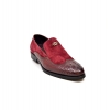 British Collection "Shiraz" Burgundy Suede and Croc Combo