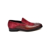 British Collection "Shiraz" Burgundy Suede and Croc Combo
