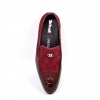 British Collection "Shiraz" Burgundy Suede and Croc Combo