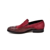 British Collection "Shiraz" Burgundy Suede and Croc Combo