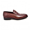 British Collection "Shiraz" Bordeaux Croc Leather