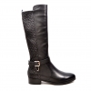 SoleMani Women's Naz X-Slim 12"-13" Calf Black Leather Boot