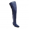 Peearge LB7060 Ladies Thigh High Boots Navy Leather