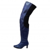 Peearge LB7060 Ladies Thigh High Boots Navy Leather